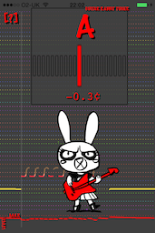 Screenshot of Guitar Rabbit Tuner on the iPhone 4S